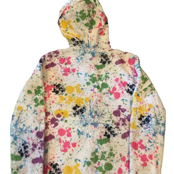 LA Kitty Girls Vintage Hoodie Fleece Jacket Color Patch - Medium - Like New Cond - Picture 2 of 3